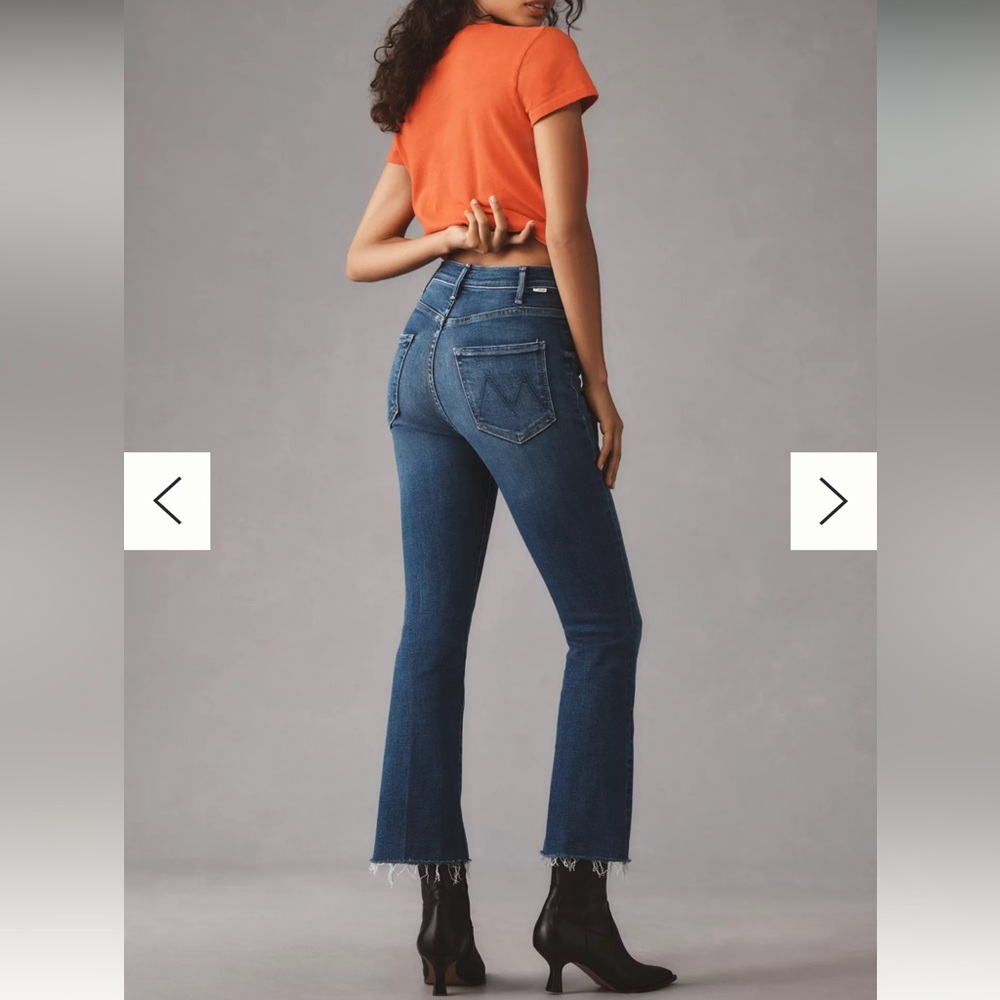 MOTHER DENIM Hustler Ankle Fray Jean in Wash “Night Clubbing”
